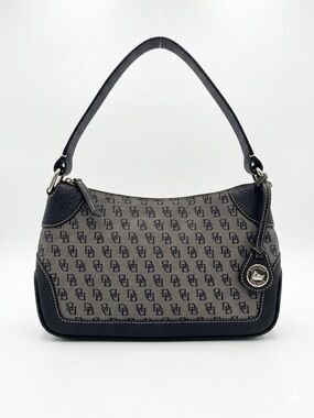 NOS Vintage Dooney & Bourke Medium Signature Monogram Shoulder Bag